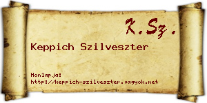 Keppich Szilveszter névjegykártya